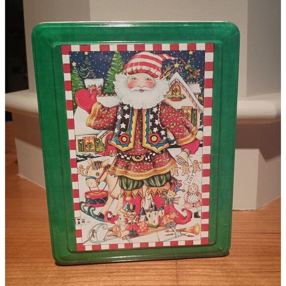 Mary Engelbreit Christmas Old World Santa Tin Box Midwest Of Cannon Falls - Picture 1 of 8